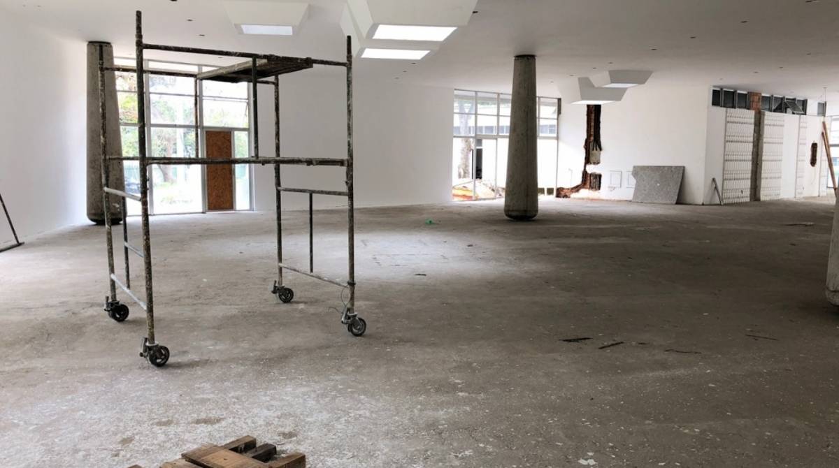 Os trabalhos da reforma do Palácio da Cultura foram interrompidos no fim de 2013