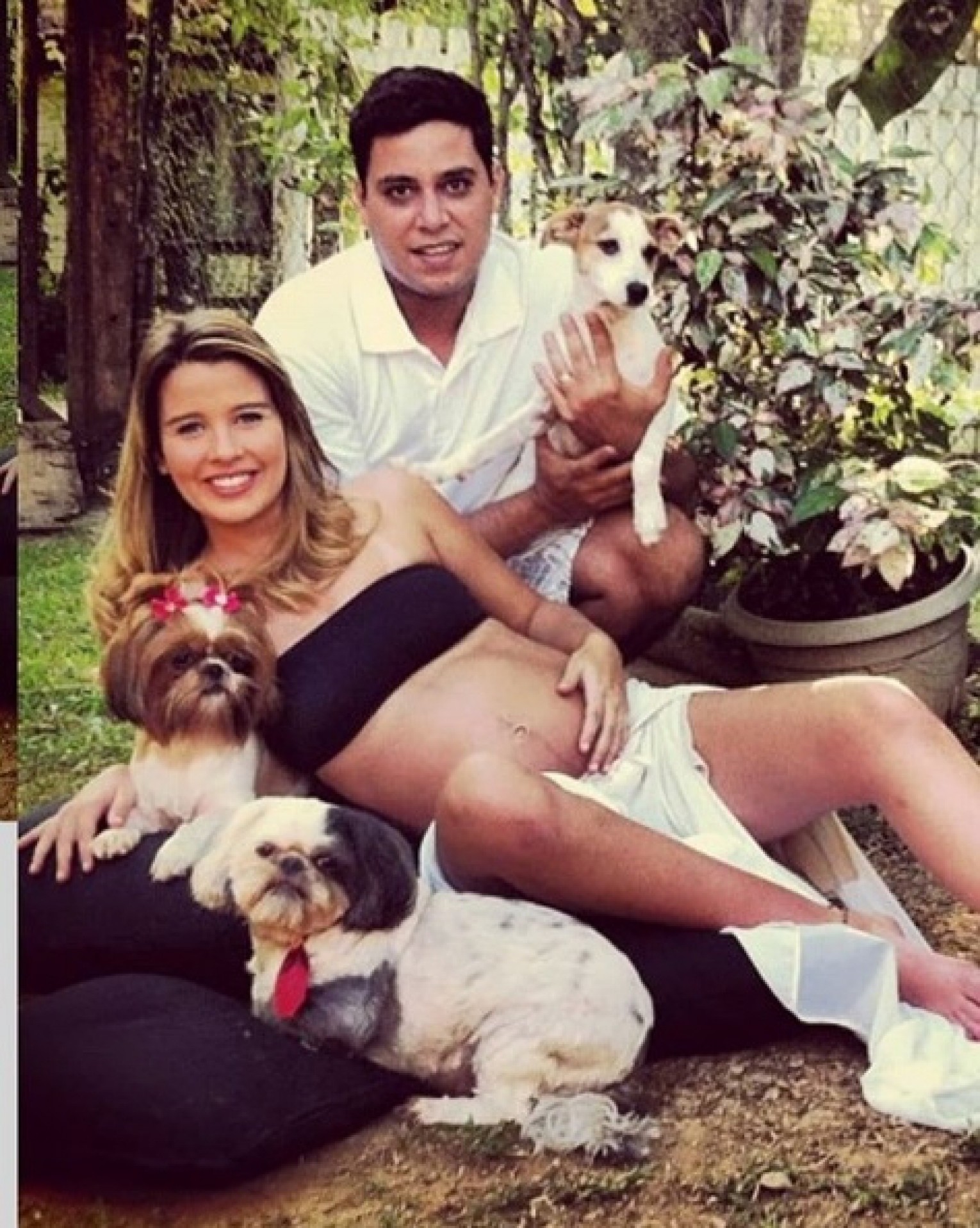 Debby Lagranha e o marido Leandro Franco 