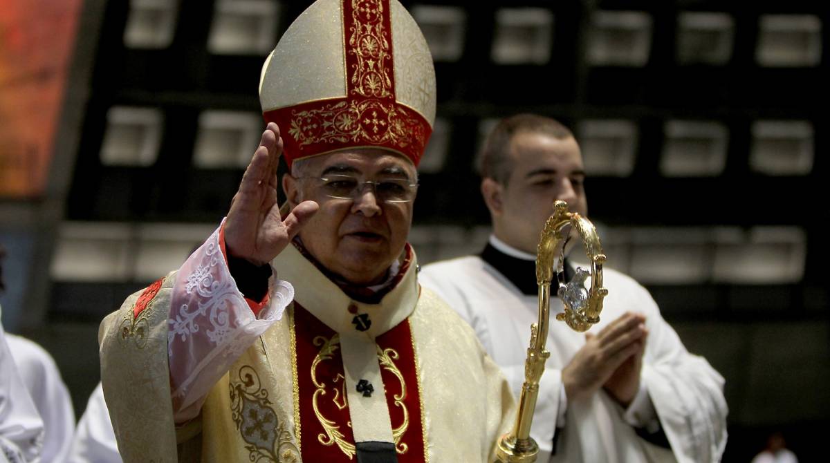 Rio de Janeiro 21/04/2019 - O Dom Orani João Tempesta, celebra a missa de Pascoa na Catedral Metropolitana do Rio na manha deste domingo. Foto: Luciano Belford/Agência O Dia