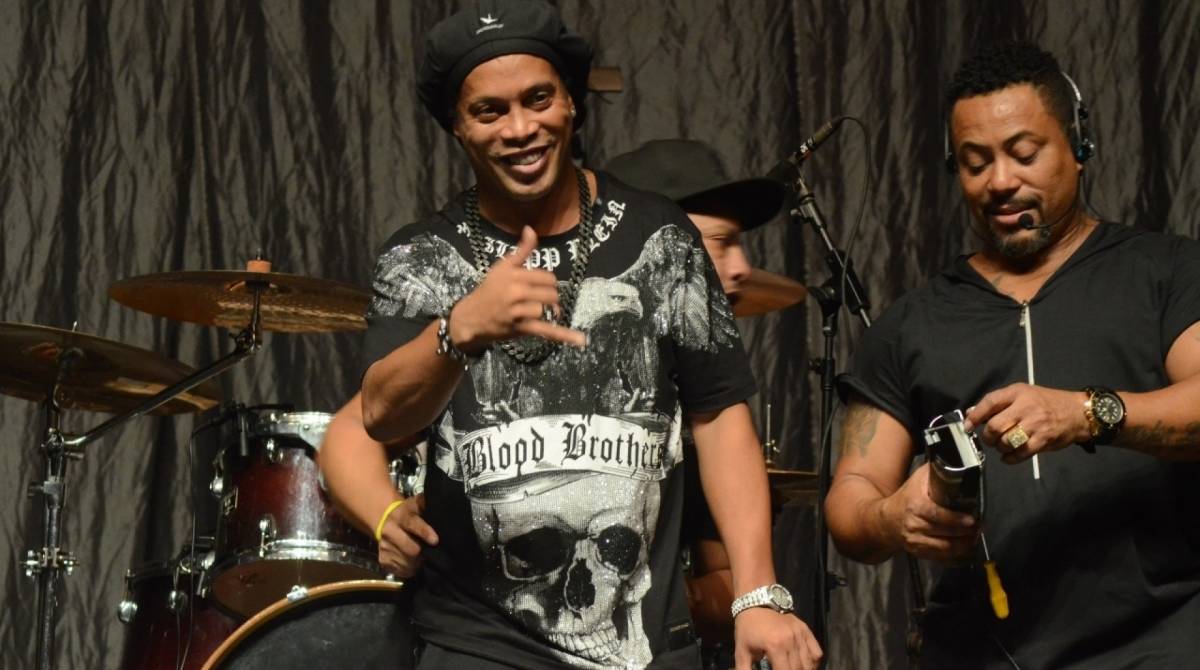 Ronaldinho Gaúcho no Espaço Hall, no Rio - Leandro Tavares/Divulgação