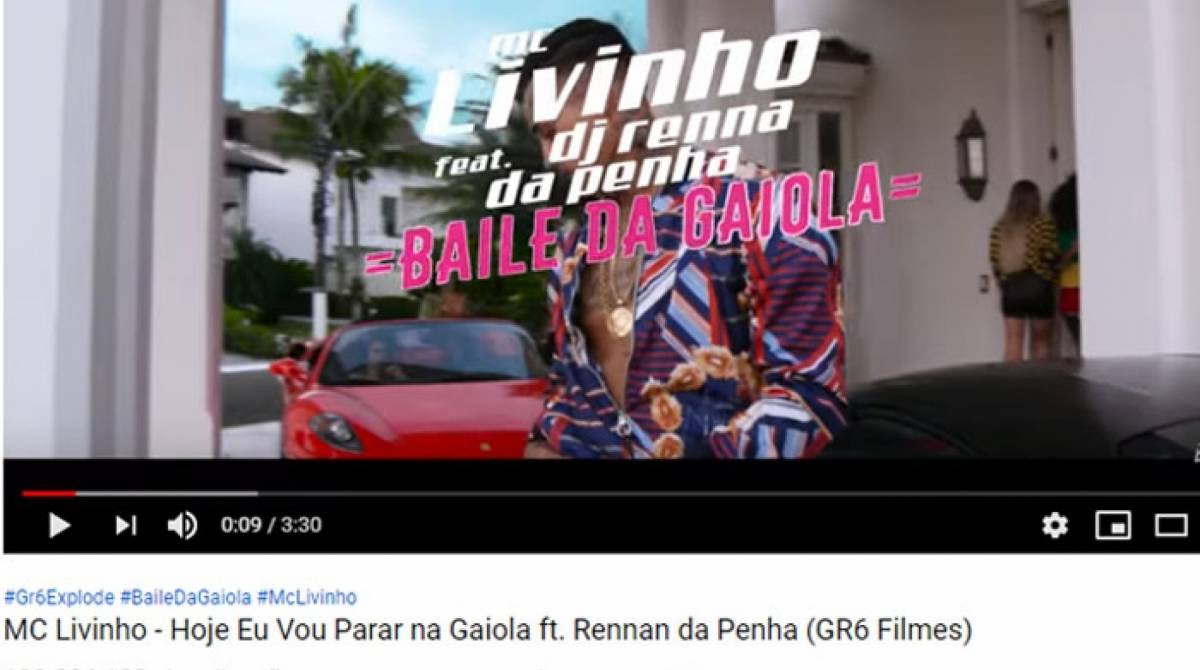 Funk em alta nas rede: vídeo de MC Livinho já foi visto quase 200 milhões de vezes