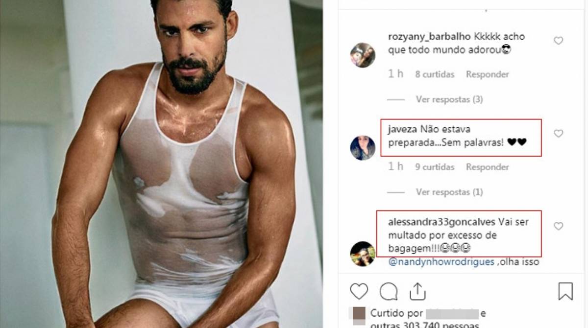 Cauã Reymond faz sucesso em foto de cueca branca