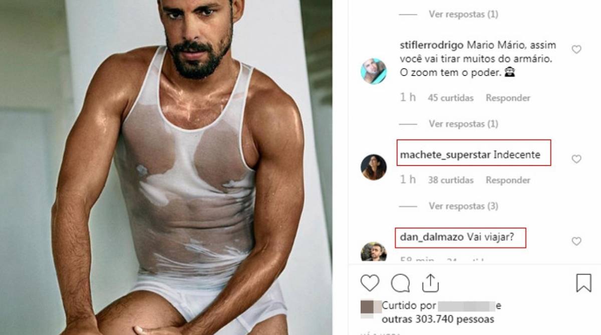 Cauã Reymond faz sucesso em foto de cueca branca