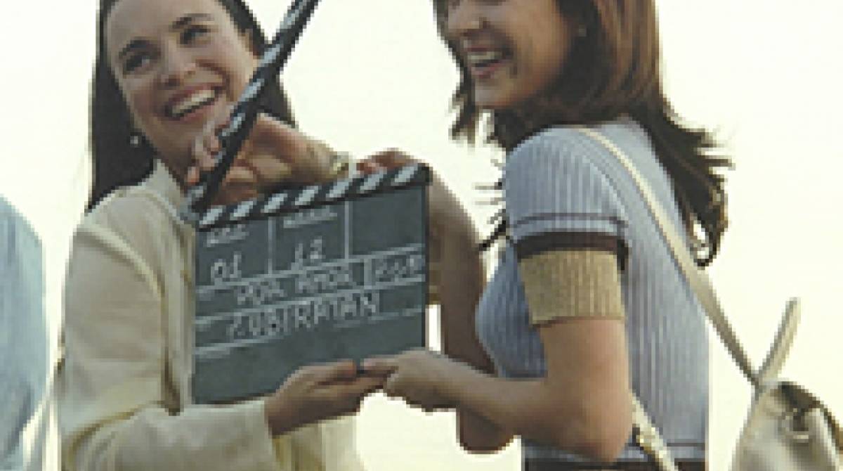 Regina Duarte e a filha, Gabriela, nos bastidores da novela