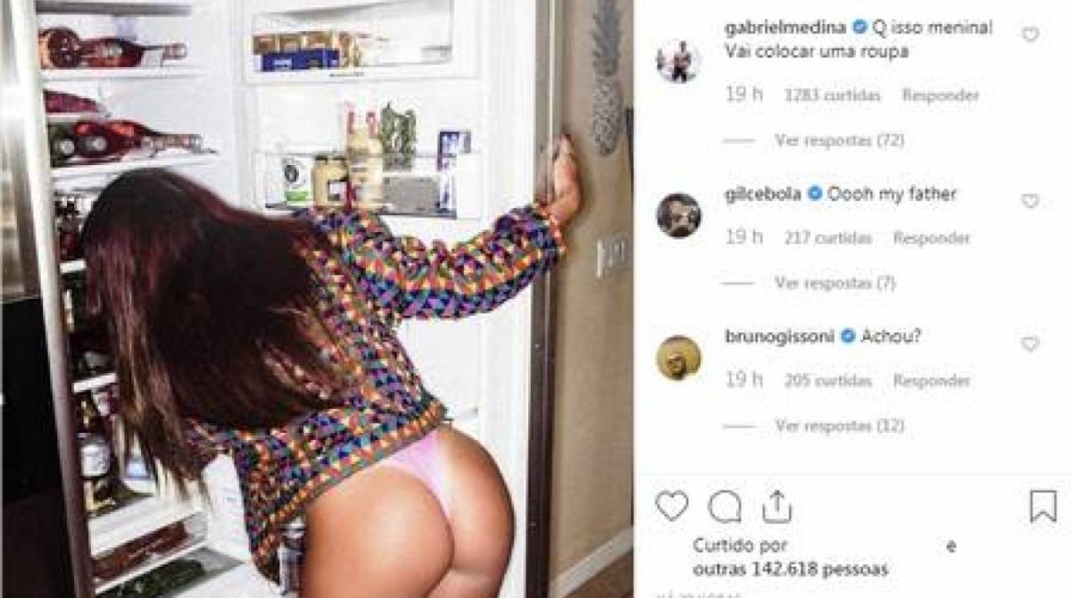 Gabriel Medina e Bruno Gissoni comentam em foto de Rachel Apollonio
