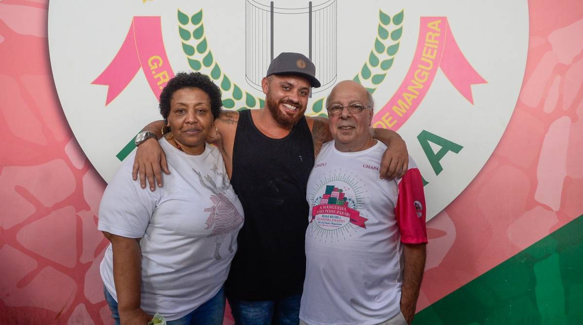 Rio de Janeiro (RJ), 28/04/2019, POSSE DO PRESIDENTE DA MANGUEIRA - Guanayra Firmino, Leandro Vieira e Elias Riche, novos presidente e vice presidente da Mangueira, zona norte do  Rio de Janeiro.Foto: Armando Paiva / Ag&ecirc;ncia O Dia Mangueira, Posse, Novo Presdiente, Elias Riche