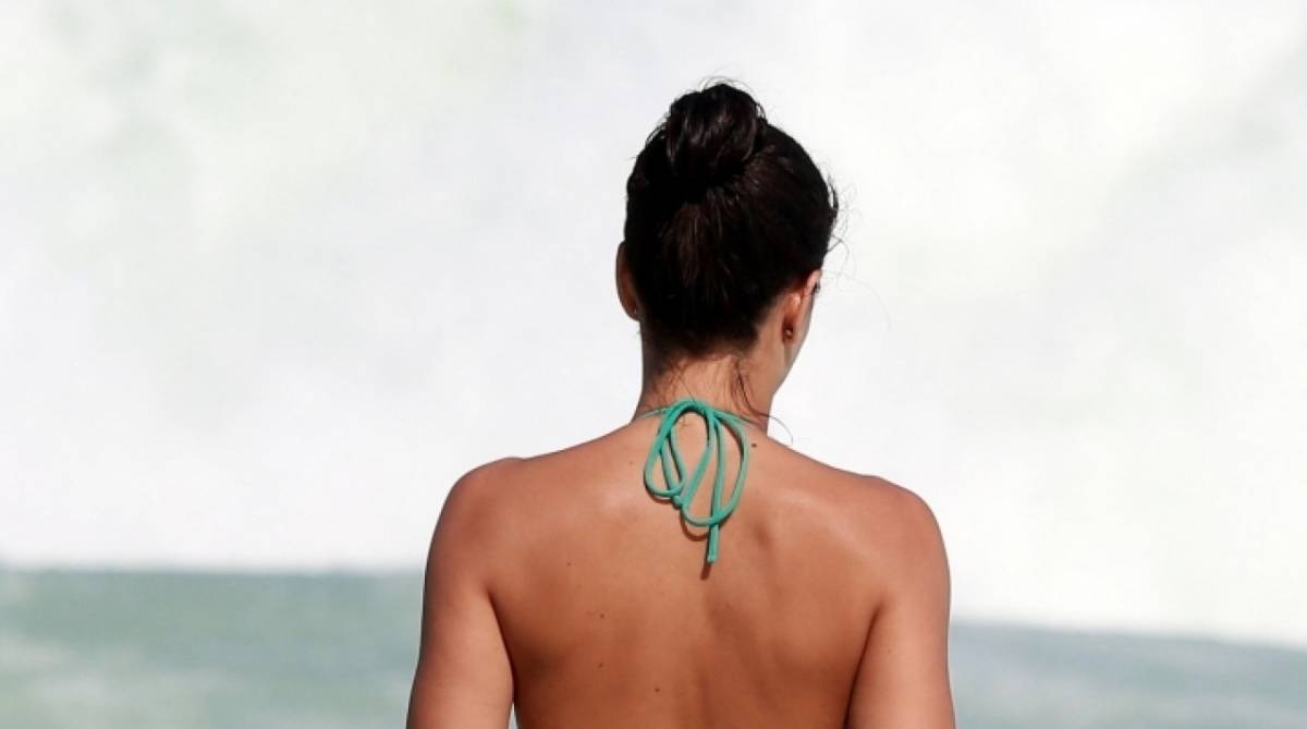 Kyra Gracie na Praia da Barra da Tijuca, na Zona Oeste do Rio, neste s&aacute;bado