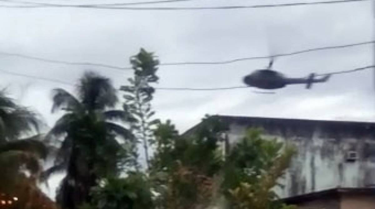 Helicóptero da Polícia Civil foi usado na ação