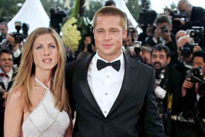 Jennifer Aniston e Brad Pitt quando ainda estavam juntos - AFP