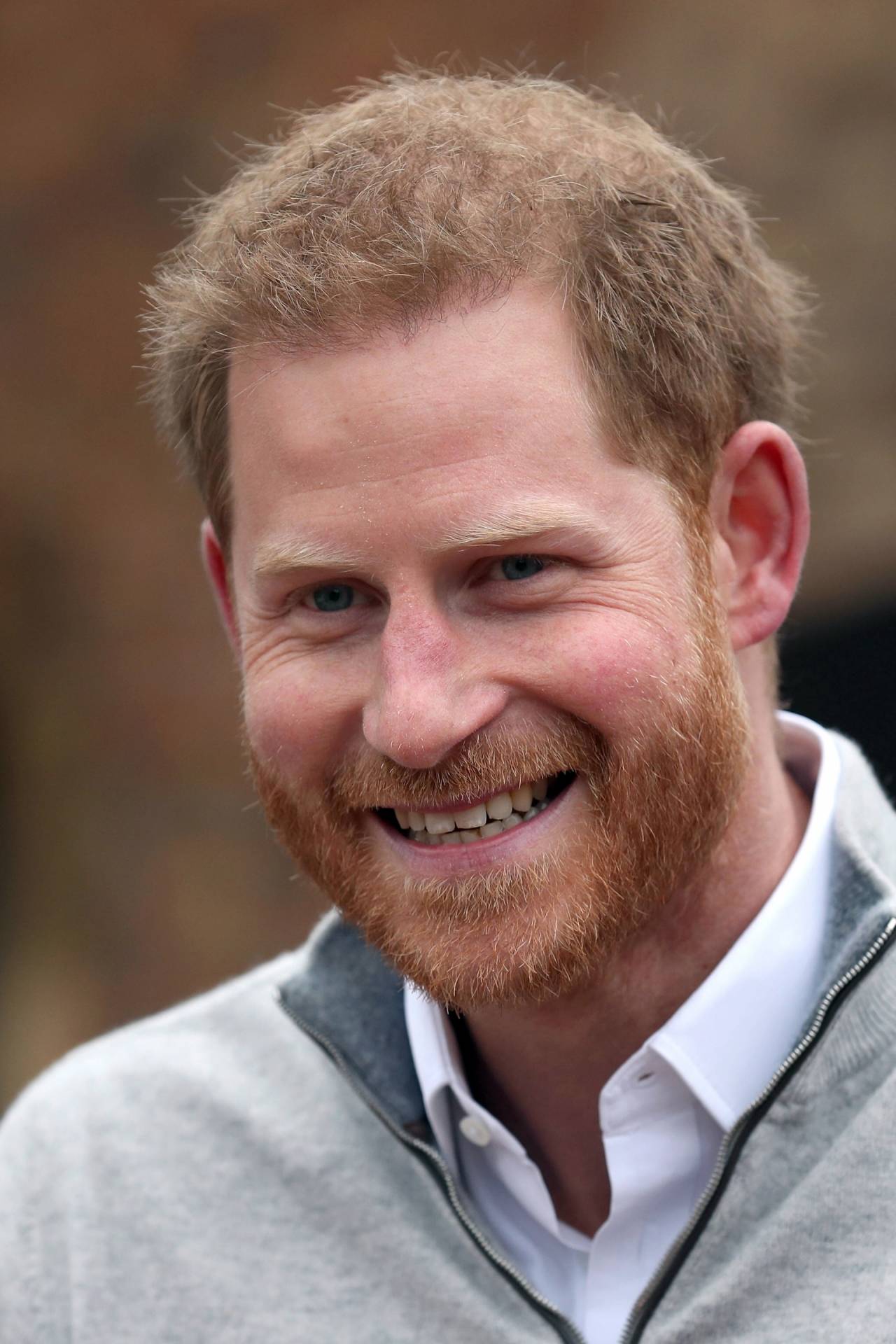 O pr&iacute;ncipe Harry fala &agrave; imprensa no Castelo de Windsor, ap&oacute;s o an&uacute;ncio de que sua esposa, a brit&acirc;nica Meghan, duquesa de Sussex, deu &agrave; luz um filho