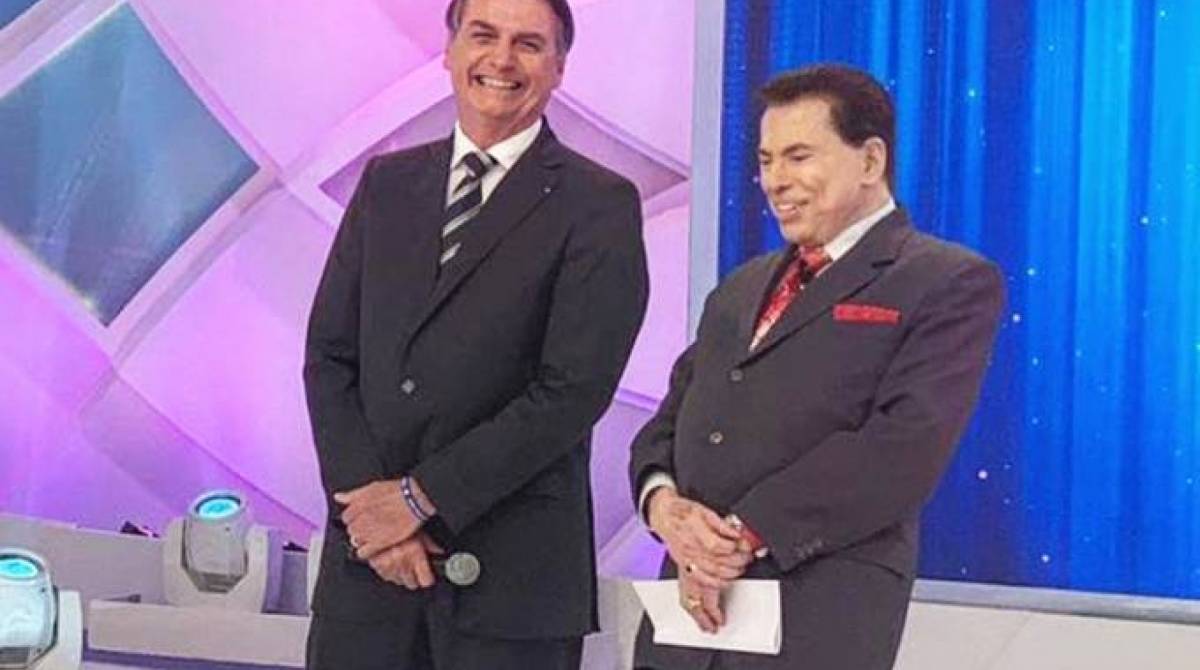 Bolsonaro e Silvio Santos: programa com participação do político foi ao ar neste domingo - Reprodução / SBT