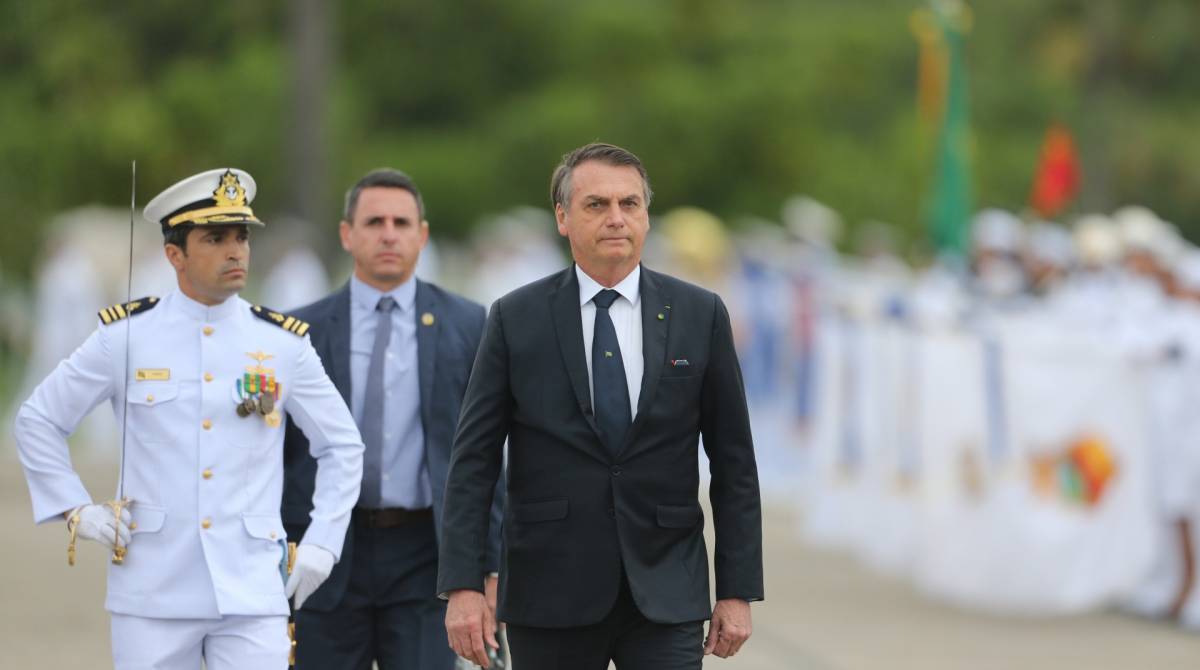 Presidente Jair Bolsonaro participou no Rio de cerim&ocirc;nia em homenagem &agrave; vit&oacute;ria dos aliados na 2&ordf; Guerra Mundial no Monumento Nacional aos Mortos, conhecido como Monumento dos Pracinhas, no Aterro do Flamengo. Estiveram presente no evento o Governador Wilson Witzel e o Prefeito Marcelo Crivella. Foto: Daniel Castelo Branco / Ag&ecirc;ncia O Dia
