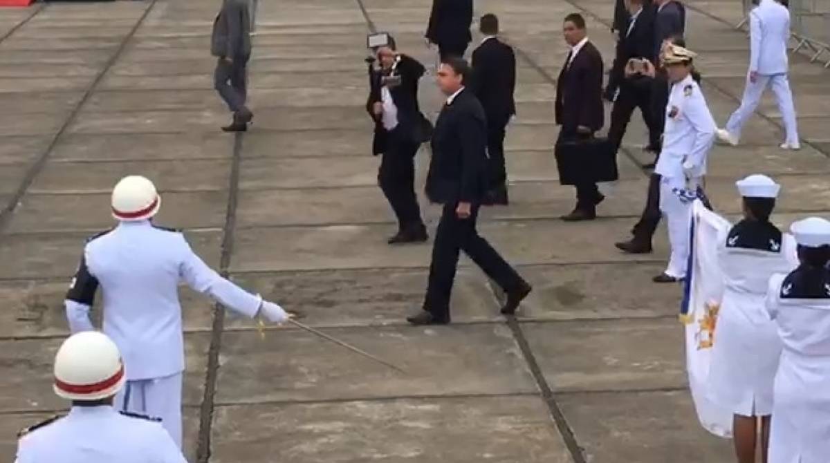 Presidente Jair Bolsonaro chega à homenagem aos Pracinhas da II Guerra Mundial