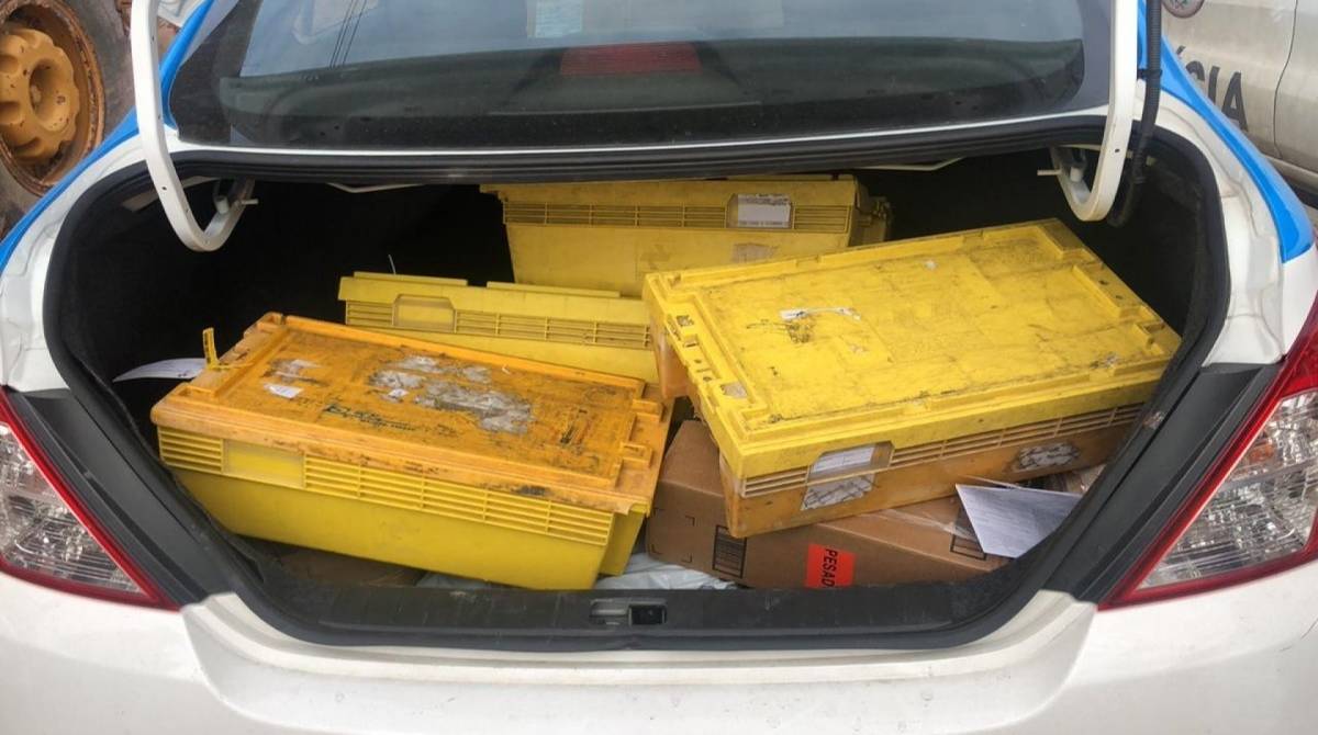 Material recuperado na a&ccedil;&atilde;o desta quinta-feira - Divulgação / Polícia Militar