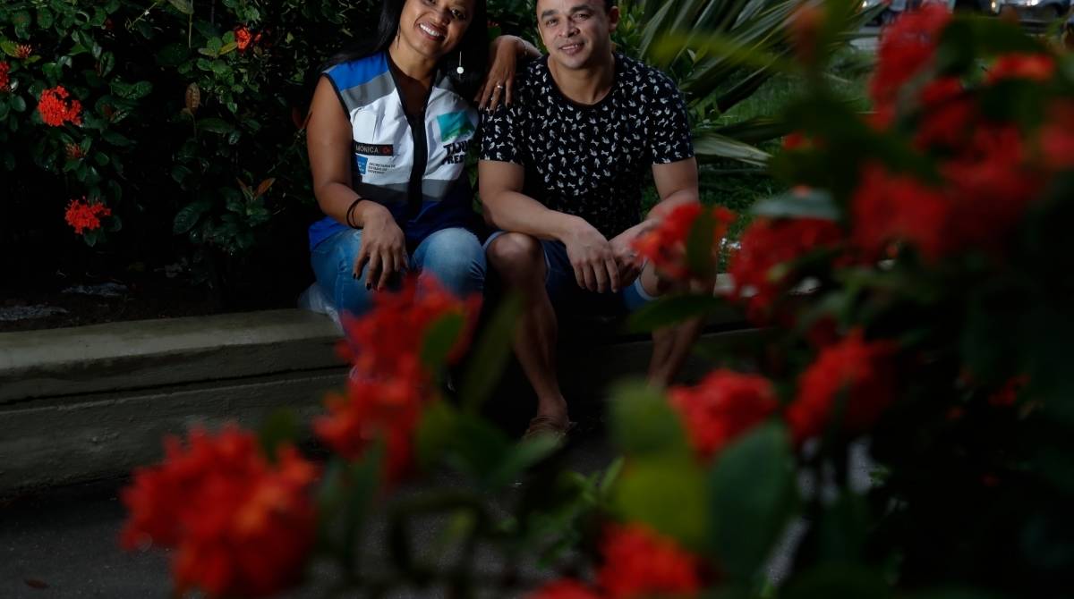 Rio, 15/05/2019 - Moradores de rua que foram ressocializados por assistentes sociais, na foto Monica Isabel Xavier Dias e Joao Paulo Alves da Silva, - Foto: Gilvan de Souza / Agencia O Dia