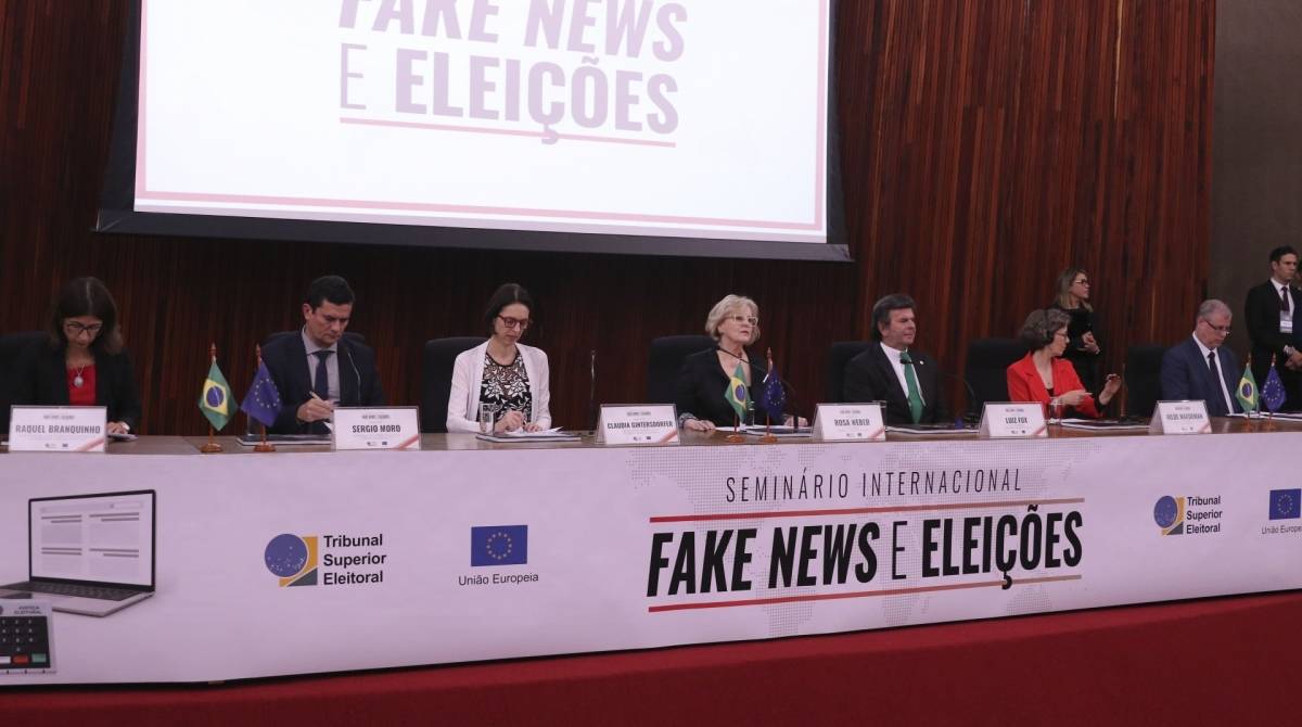 O Tribunal Superior Eleitoral (TSE) realiza em BrasÃlia, o Seminário Internacional Fake News e Eleições.