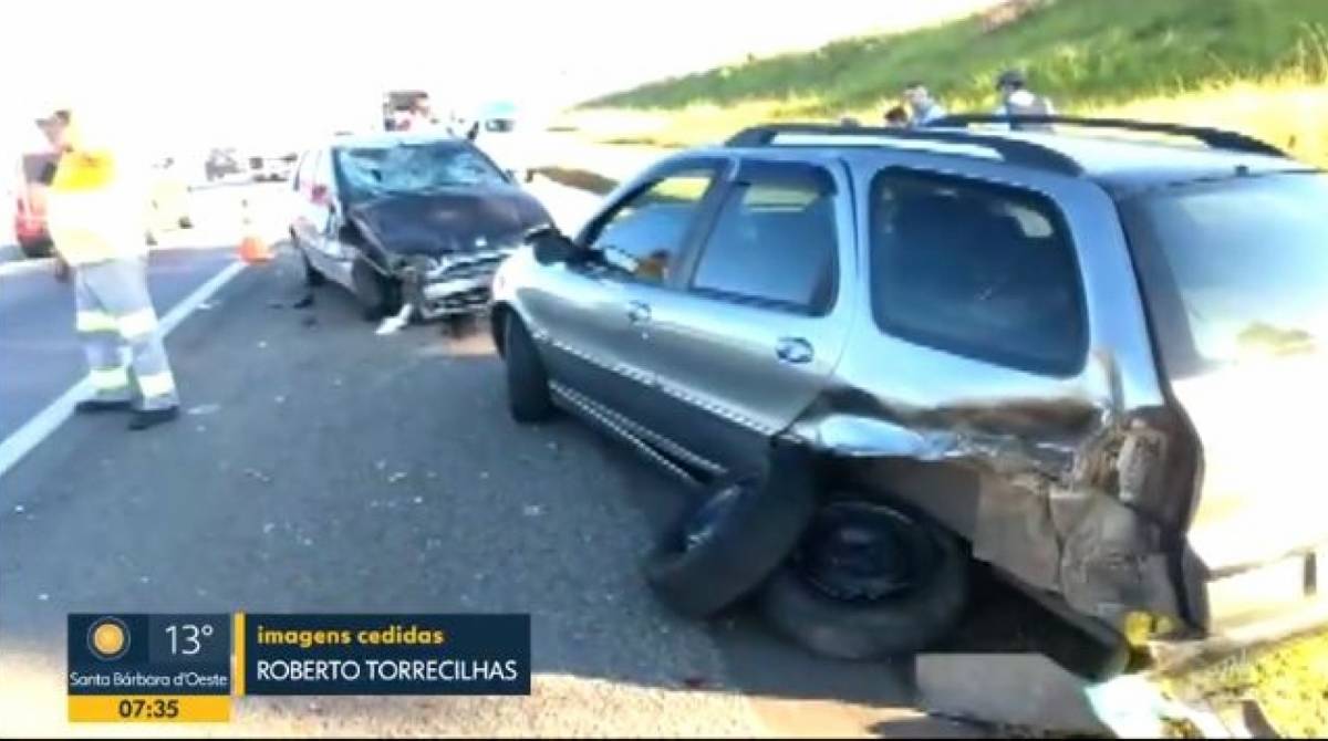 Motorista atropelou família que estava trocando pneu - Reprodução/ TV Globo
