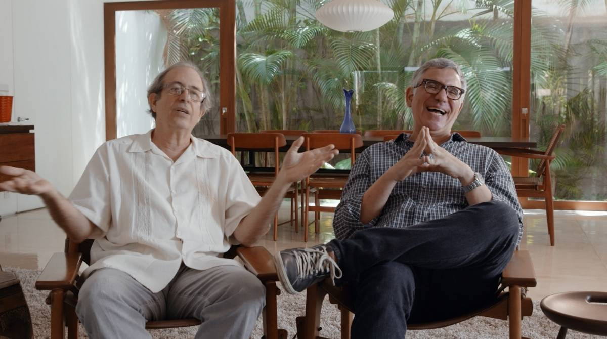 Cenas do documentário 'Rindo à toa', com Reinaldo e Hubert, do 'Casseta' - Divulgação