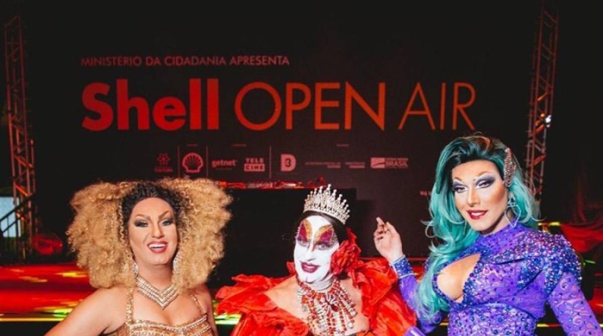 Samara Rios, Isabelita dos Patins e Vick Diamond no 'Shell Open Air' - Divulgação 