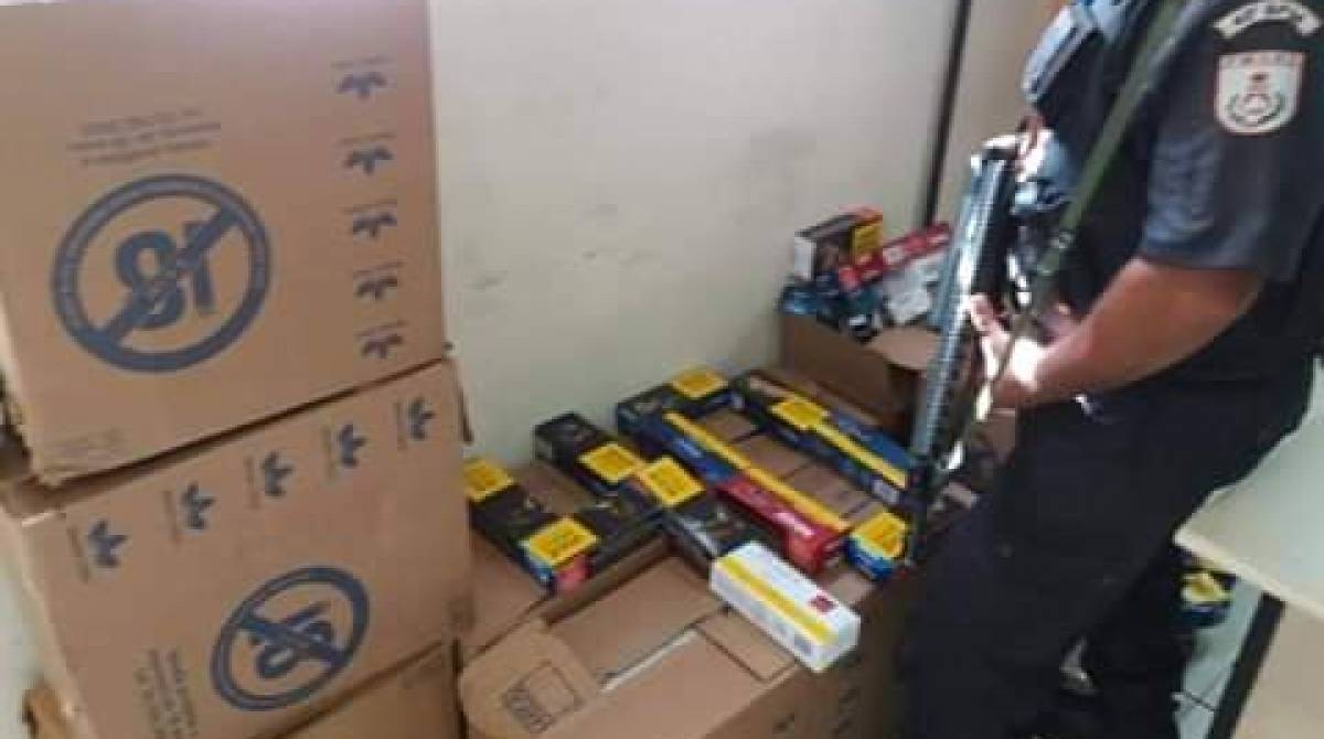 Material apreendido na ação desta segunda-feira - Divulgação / Polícia Militar
