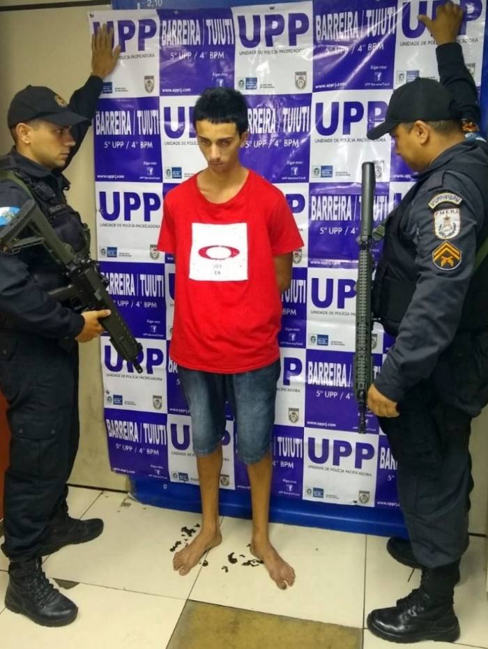 Igor Dantas de Moura foi preso por PMs da UPP Barreira/Tuiuti