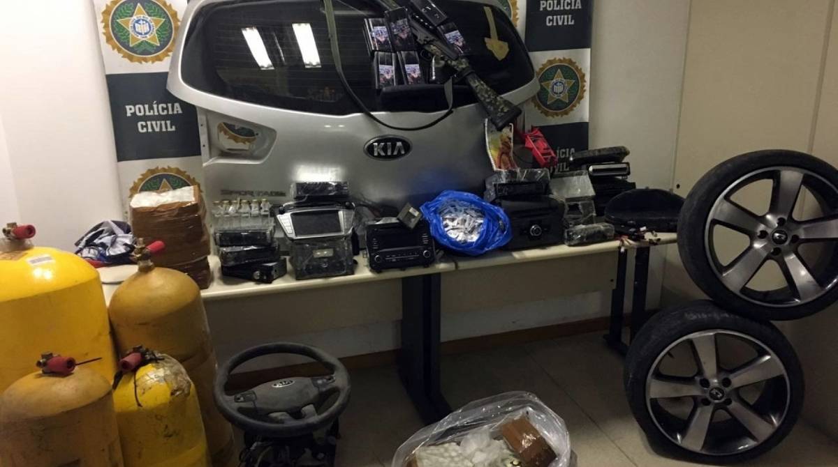 Material apreendido na ação desta quinta