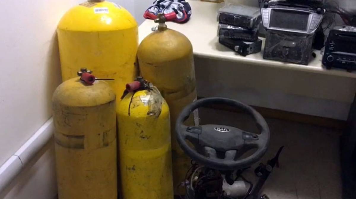 Material apreendido na ação desta quinta