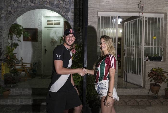 Lucca e Gabriela são adversários no futebol, mas bons vizinhos de porta: promessa de cordialidade