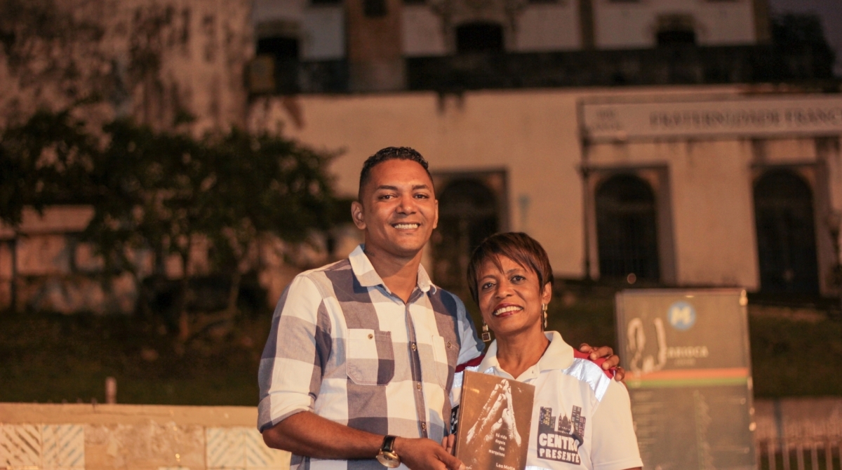 Ana Lúcia e Leo Motta, que foi atendido pela Operação Segurança Presente