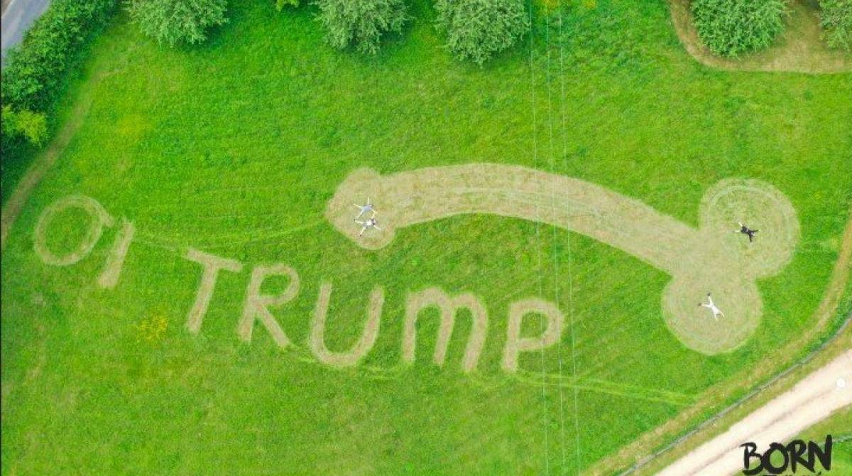 Trump foi recebido com protesto na Inglaterra - Reprodução