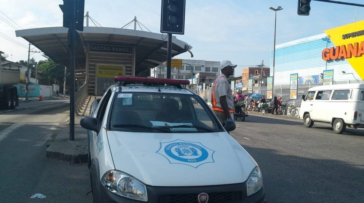 Guardas Municipais patrulhavam a estação de Santa Cruz - Divulgação