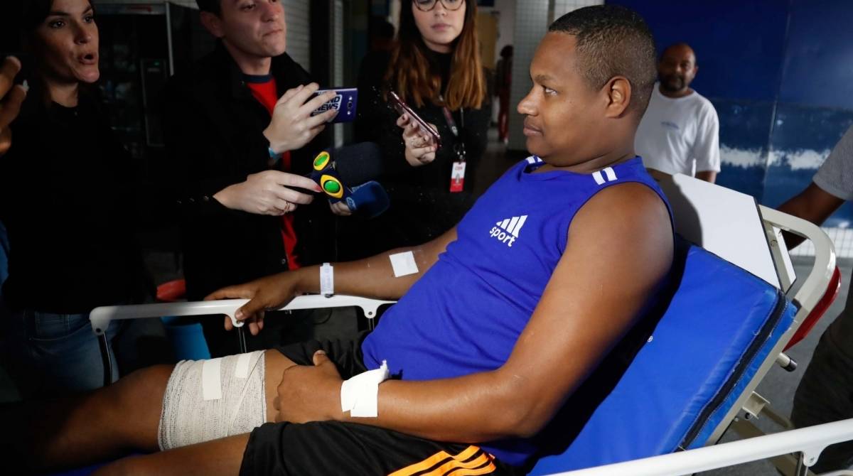 Fabiano Batista Santa Bárbara deixou o Salgado Filho no fim da manhã - Gilvan de Souza / Agência O Dia