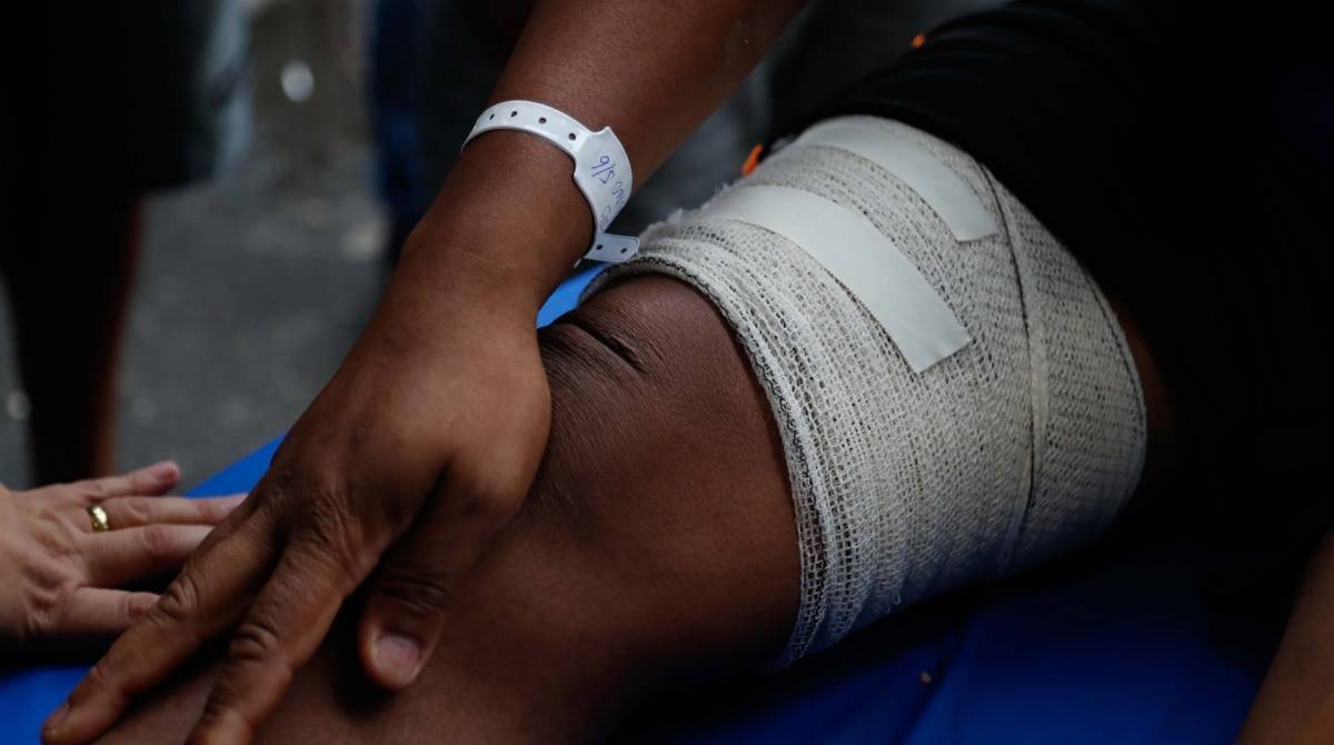 Rio, 05/06/2019, Mulher morta em assalto ao onibus da linha 383 em Campinho, Fabiano Santa Barbara que levou um tiro na perna. Foto de Gilvan de Souza / Agencia O Dia