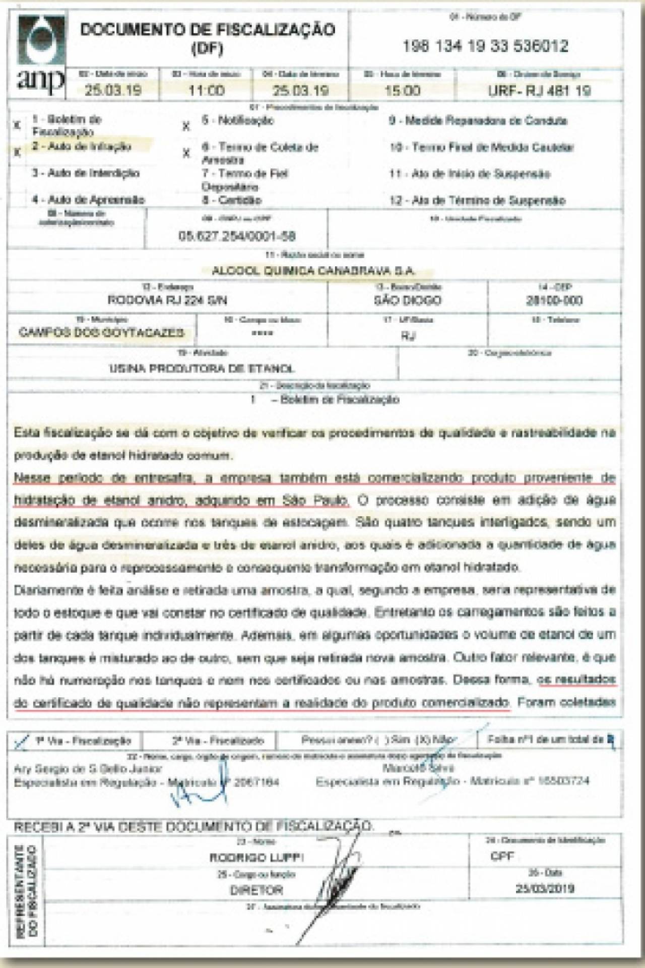 Documentos da ANP comprovam que Canabrava traz etanol de São Paulo