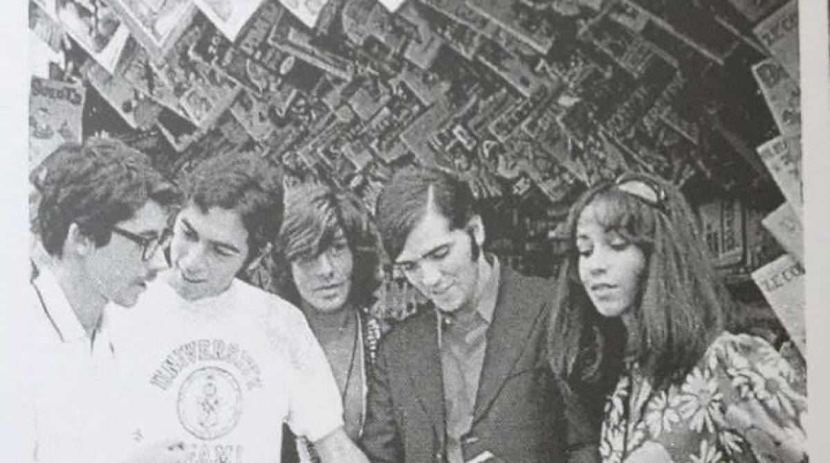 Raul Seixas (E), Leno, Serguei, Jerry Adriani e Maritz Fabiani nos anos 1960