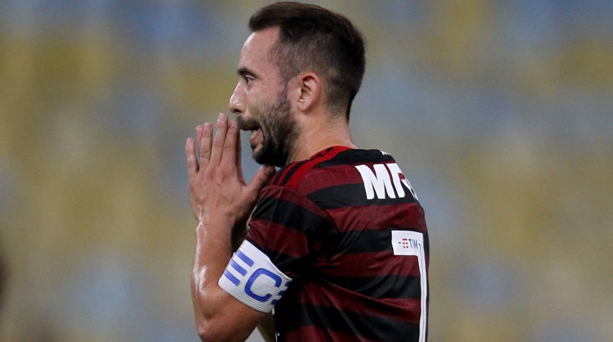 Rio de Janeiro 09/06/2019  Everton Ribeiro do Flamengo durante partida contra a equipe do Fluminense no estádio do Maracana, valido do Campeonato Brasileiro 2019, neste domingo 09. Foto: Luciano Belford/ Agência O Dia..