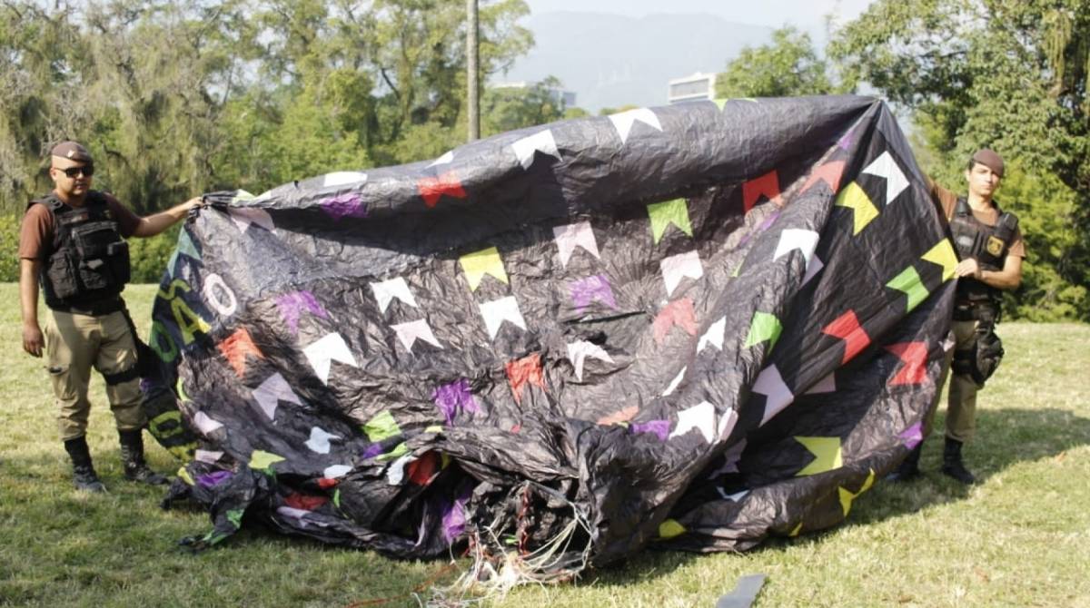 Balão cai próximo ao Museu Nacional, na Quinta da Boa Vista  - Divulgalção