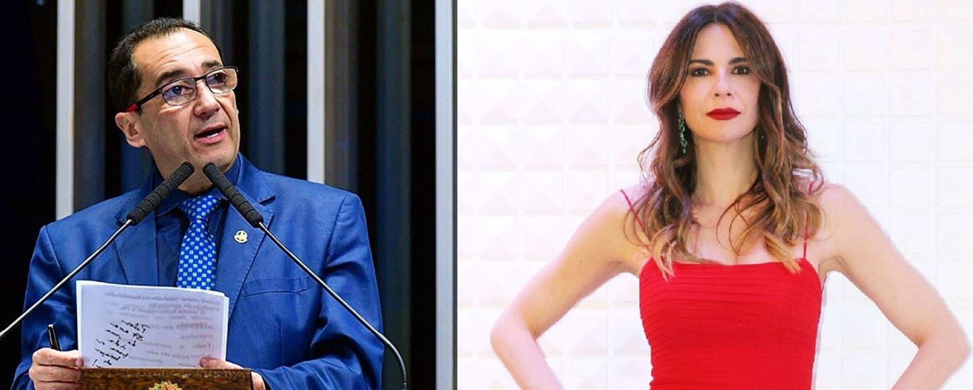 Jorge Kajuru e Luciana Gimenez - Reprodução da internet