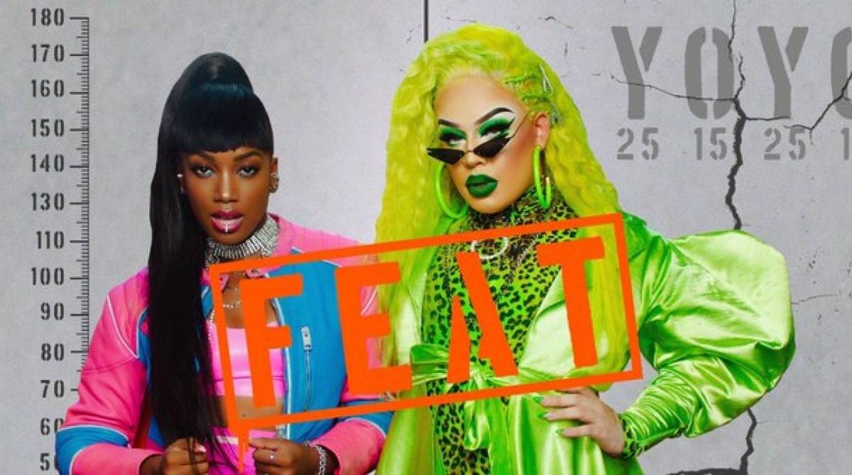 Gloria Groove e IZA em cenas do clipe 