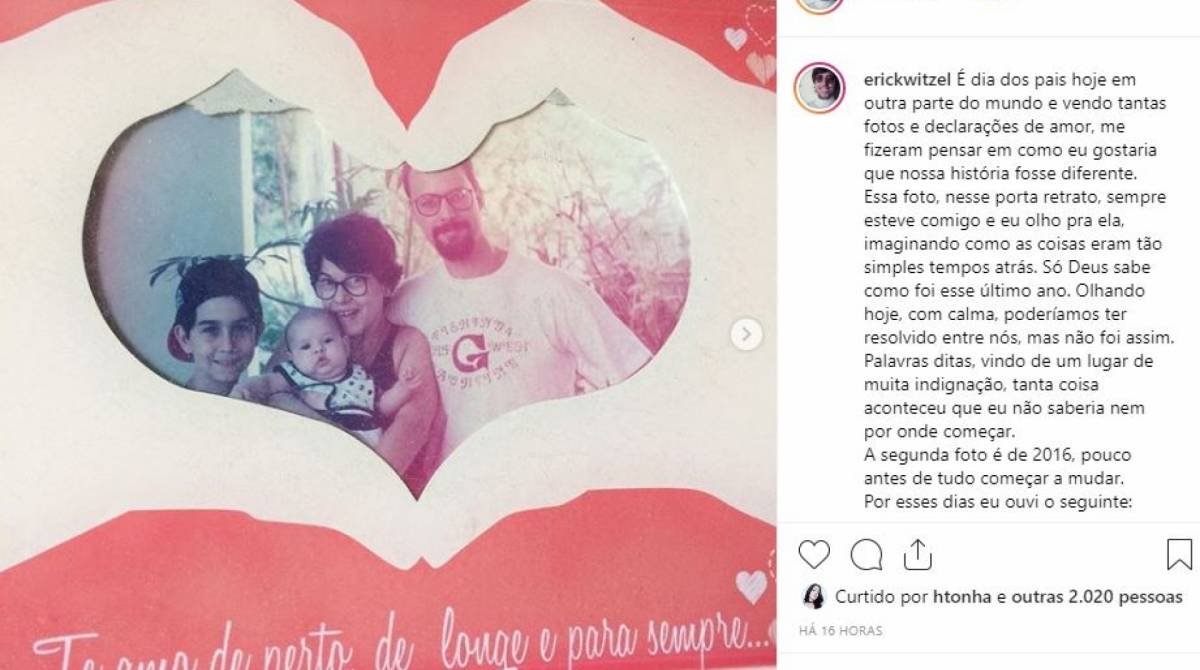 Publicação feita pelo filho do governador Wilson Witzel - Reprodução / Internet