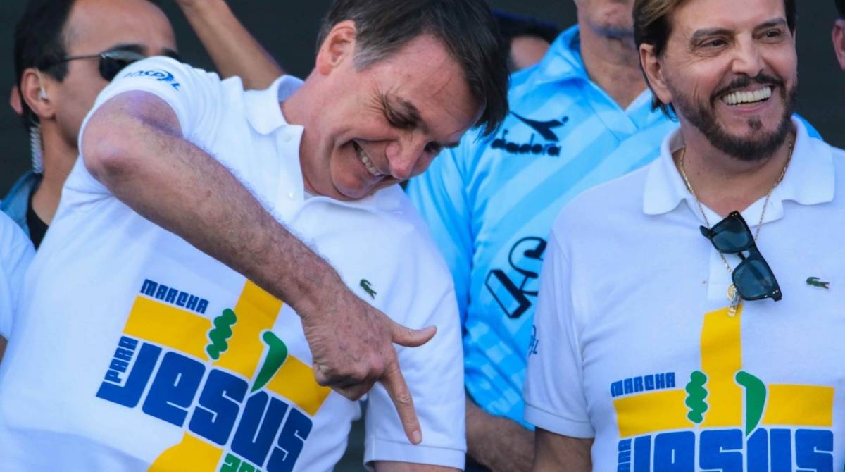 Presidente da República, Jair Bolsonaro, participa da Marcha Para Jesus - Paulo Guereta/Parceiro/Agência O Dia