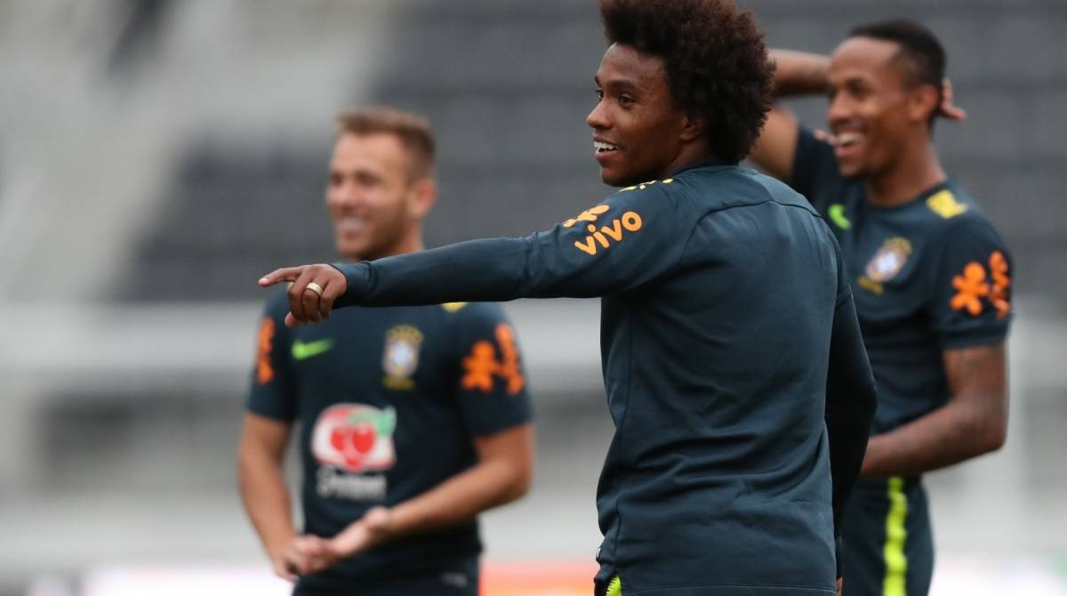 Willian foi o &uacute;ltimo jogador convocado por Tite para participar da Copa Am&eacute;rica: substituto de Neymar, ele estava em f&eacute;rias com a fam&iacute;lia em Israel - Lucas Figueiredo/CBF