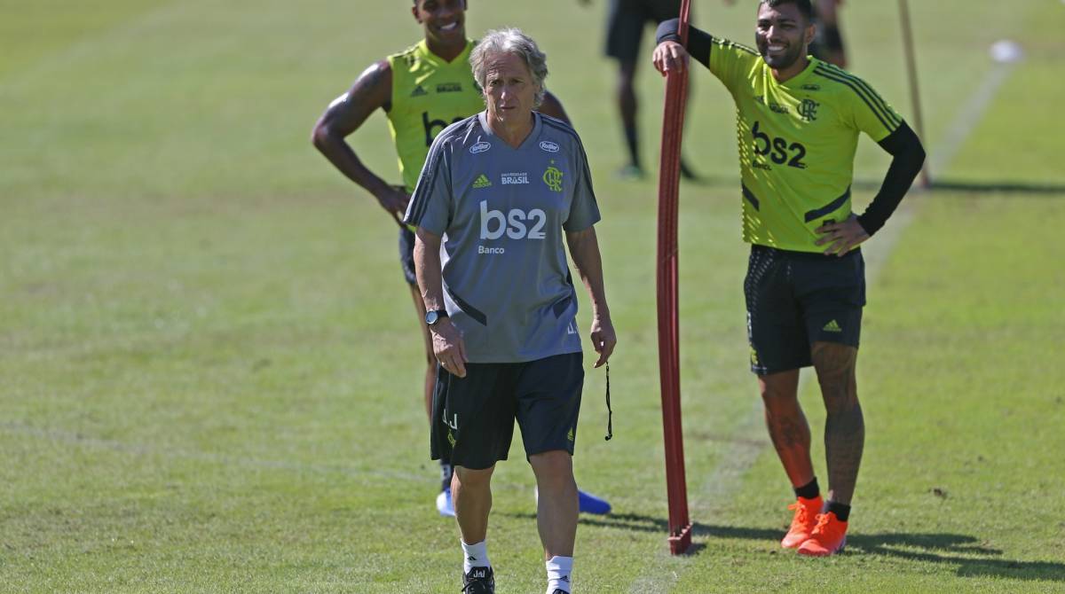 Jorge Jesus tem cobrado intensidade aos atletas do Flamengo - Daniel Castelo Branco / Ag&ecirc;ncia O Dia