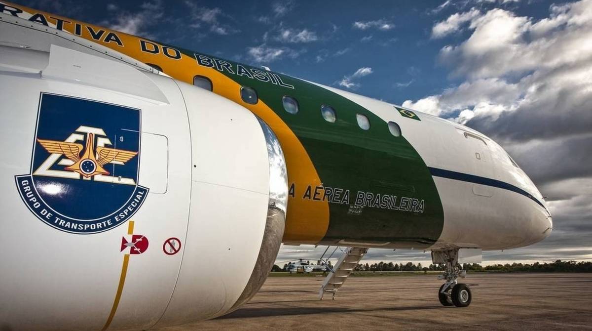 Um dos aviões da Embraer que transportam autoridades e auxiliam comitivas nas viagens do presidente - AGÊNCIA FAB/SGT JOHNSON