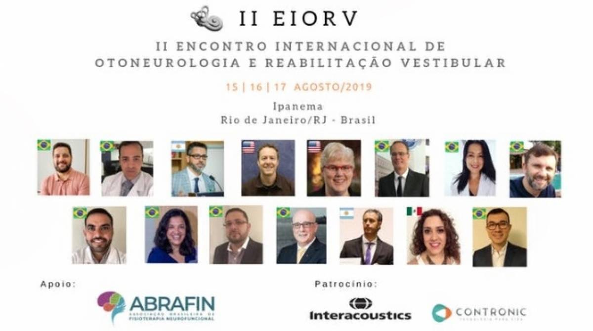 O maior evento de Otoneurologia e Reabilitação Vestibular
 - II EIORV / Reprodução 