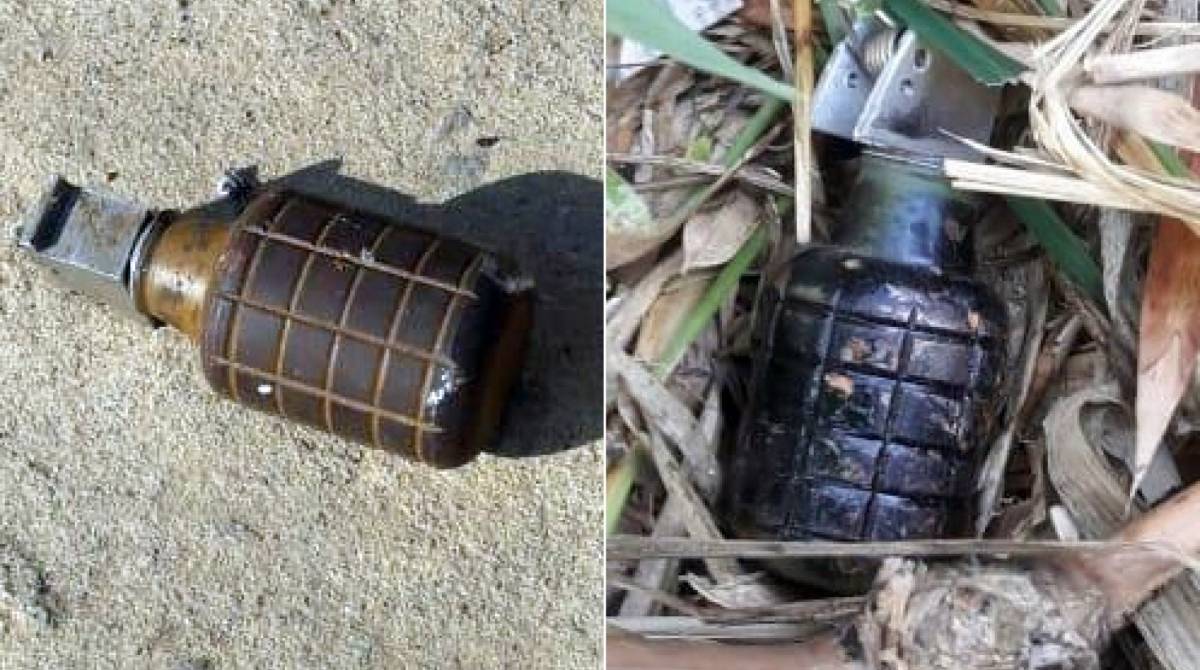 Granadas sem pinos foram encontradas na comunidade - Reprodução / Internet