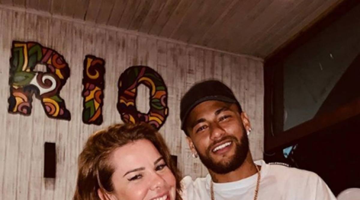 Fernanda Souza e Neymar na festa de Bruninho