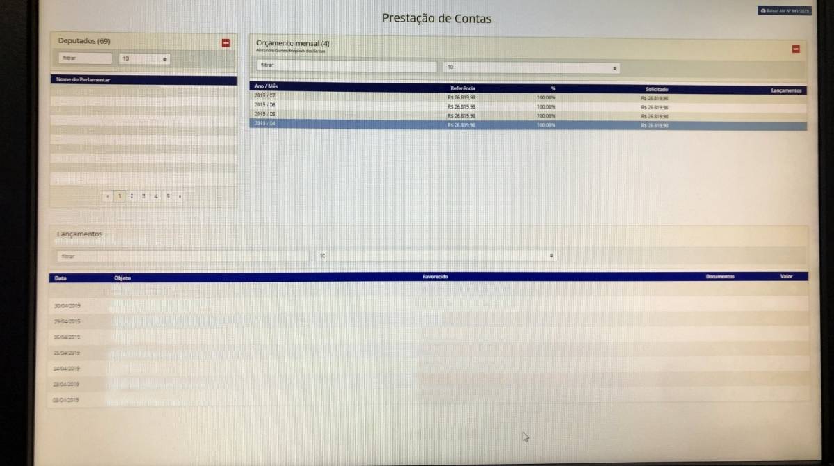 Sistema de prestação de contas estará no Portal da Transparência da Alerj a partir desta sexta-feira