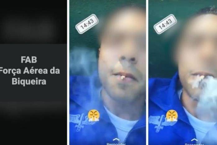 Soldado grava vídeo caçoando da FAB e fumando cigarro; segundo a Aeronáutica, fumo é de palha, não de maconha