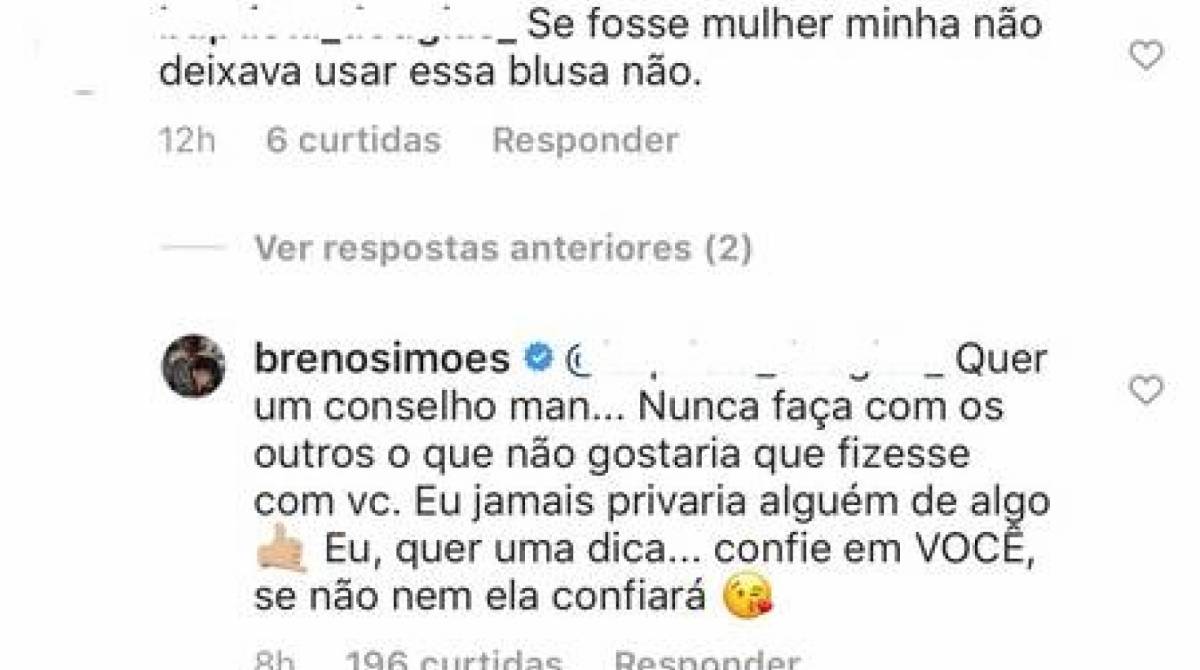 Ex-bbb rebate seguidor após comentário machista: 'jamais a privaria de algo'